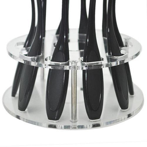 2017 Clear 10 Hole Oval Makeup brushes Holder Drying Rack Organizer Cosmetic Shelf Makeup tools Pincel maquiagem