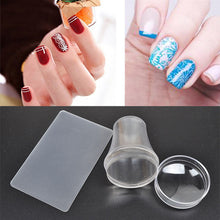 2017 Clear Jelly Nail Art Stamper Scraper With Cap Silicone Stamping Polish Printing Transfer Template Manicure Tools