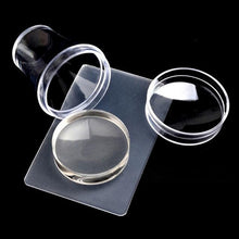 2017 Clear Jelly Nail Art Stamper Scraper With Cap Silicone Stamping Polish Printing Transfer Template Manicure Tools