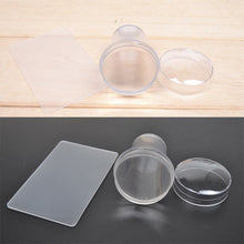 2017 Clear Jelly Nail Art Stamper Scraper With Cap Silicone Stamping Polish Printing Transfer Template Manicure Tools