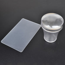 2017 Clear Jelly Nail Art Stamper Scraper With Cap Silicone Stamping Polish Printing Transfer Template Manicure Tools