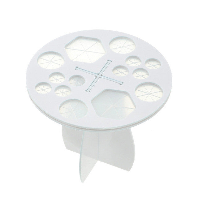 2017 Colorful Circular Makeup Brush Holder Make up Drying Rack Brushes Case Artifact Portable Beauty Tools