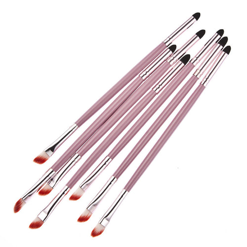 2017 Cosmetics Makeup brushes Multifunctional Professional Double Sided Eyeshadow Eyeliner Lip brush Pink Pinceis de maquiagem