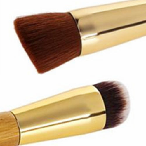2017 Double Contouring Foundation Powder brush Beauty Synthetic hair Makeup brushes Cosmetics tools Gold