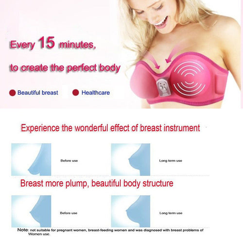 2017 Far-infrared Vibration Electric Breast Enhancer Bra Massager Beauty Health Care Product for Women