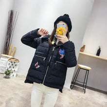 2017 Fashion Autumn Embroidery Outwear Full Sleeve O-neck Coat Print Cotton-padded Jacket Plus Size Denim Thicken Jacket 71945