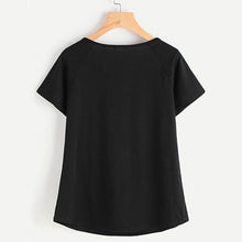 2017 Fashion Black Short Sleeve T shirt Women Summer Tops Casual Embroidered Floral O-neck harajuku Vogue tshirt Women #421