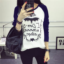 2017 Fashion Full Sleeve T-shirts Plus Size Female tshirts Carton Print Top O-neck Women t shirt 72337