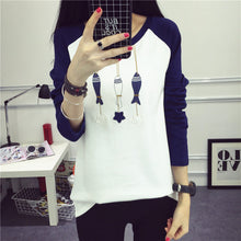 2017 Fashion Full Sleeve T-shirts Plus Size Female tshirts Carton Print Top O-neck Women t shirt 72337