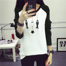 2017 Fashion Full Sleeve T-shirts Plus Size Female tshirts Carton Print Top O-neck Women t shirt 72337