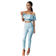 2017 Fashion Jumpsuits Womens 2 Piece Set Crop Top Ladies Sleeveless Cut Out rompers womens jumpsuit combinaison femme &03