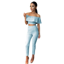 2017 Fashion Jumpsuits Womens 2 Piece Set Crop Top Ladies Sleeveless Cut Out rompers womens jumpsuit combinaison femme &03