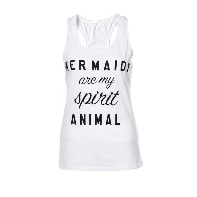 2017 Fashion Letter Printed Fitness Tanks Tops women summer vest tops casual T-shirt Female camisetas fitness women White #63