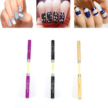 2017 Fashion Nail Art Design Pen Dotting Painting Drawing Tools Double Brushes Combination With Crystal