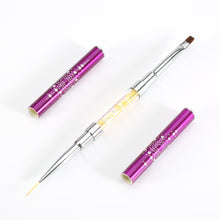 2017 Fashion Nail Art Design Pen Dotting Painting Drawing Tools Double Brushes Combination With Crystal