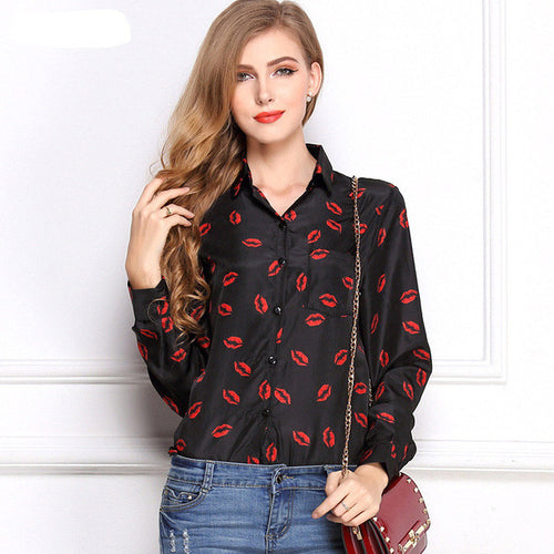 2017 Fashion New Elegant Full Sleeve Chiffon Blouse Women Plus Size Tops Stand collar Shirt Colorful Button OL Blusas 72494