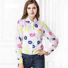 2017 Fashion New Elegant Full Sleeve Chiffon Blouse Women Plus Size Tops Stand collar Shirt Colorful Button OL Blusas 72494