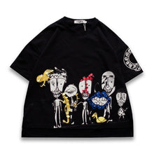 2017 Fashion New Short Sleeve Plus Size T-shirts Casual Female t shirts Funny Character Sequined Tops O-neck Women tshirts 72543