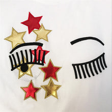 2017 Fashion New Short Sleeve Star T-shirts Plus Size Female t shirts Casual Letter Print Top O-neck Women tshirts 72393