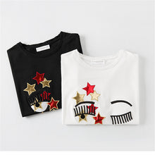 2017 Fashion New Short Sleeve Star T-shirts Plus Size Female t shirts Casual Letter Print Top O-neck Women tshirts 72393