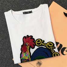 2017 Fashion New Short Sleeve T-shirts Plus Size Female t shirts Animal paillette Top O-neck Women Casual tshirts 72394
