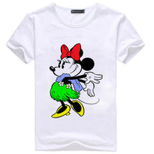 2017 Fashion New Short Sleeve T-shirts Plus Size Female t shirts Carton Letter Print Top O-neck Women tshirts 72353
