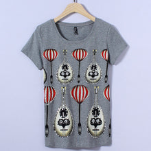 2017 Fashion New Short Sleeve T-shirts Plus Size Female t shirts Musical Letter Print Top O-neck Women tshirts 72386