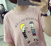 2017 Fashion New Short Sleeve T-shirts Plus Size Female t shirts cute cartoon people Print Top O-neck Women tshirts 72375