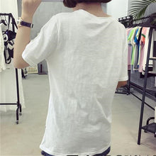 2017 Fashion New Short Sleeve T-shirts Plus Size Female t shirts cute cartoon people Print Top O-neck Women tshirts 72375