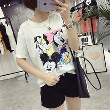 2017 Fashion New Short Sleeve kawaii T-shirts Plus Size Female t shirts Cartoon Print Top O-neck Women tshirts 72390