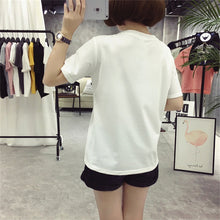 2017 Fashion New Short Sleeve kawaii T-shirts Plus Size Female t shirts Cartoon Print Top O-neck Women tshirts 72390