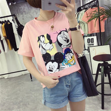 2017 Fashion New Short Sleeve kawaii T-shirts Plus Size Female t shirts Cartoon Print Top O-neck Women tshirts 72390
