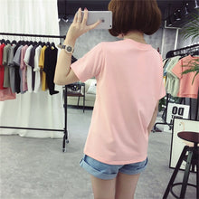 2017 Fashion New Short Sleeve kawaii T-shirts Plus Size Female t shirts Cartoon Print Top O-neck Women tshirts 72390
