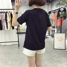 2017 Fashion New Short Sleeve kawaii T-shirts Plus Size Female t shirts Cartoon Print Top O-neck Women tshirts 72390