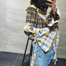 2017 Fashion New Summer Elegant Full Sleeve Blouse Women kawaii Tops Plaid Slash neck Shirt Sexy Blusas With Bow 72411