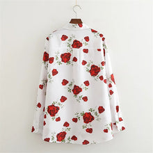 2017 Fashion New Summer Full Sleeve Blouse Women Plus Size Tops Casual Turn-down Shirt Floral Print Blasus With Button 72326