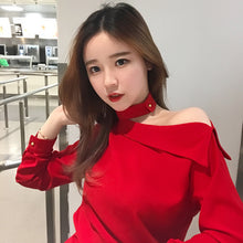 2017 Fashion New Summer Off Shoulder Full Sleeve Blouse Women Plus Size Tops Chiffon Turn-down Shirt Sexy Blusas 72405