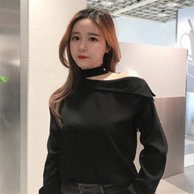 2017 Fashion New Summer Off Shoulder Full Sleeve Blouse Women Plus Size Tops Chiffon Turn-down Shirt Sexy Blusas 72405