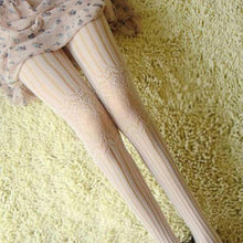 2017 Fashion Pantyhose Women's Net Fishnet Striped Bodystockings Women Tights Long Stockings Ladies Girls #417
