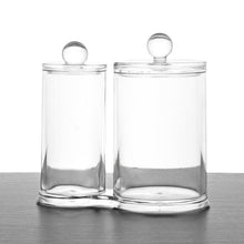 2017 Fashion Practical Circular Clear Acrylic Cotton Ball Cotton Swabs Holder Makeup Organizer Box 88