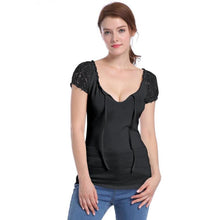 2017 Fashion Sexy Short Sleeve T shirt Women Summer Cotton V-neck Bandage tshirt Tee Tops Women poleras de mujer Black White #42