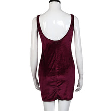 2017 Fashion Sexy Women Sleeveless Short Mini Velvet Dress Evening Party Sheath Bodycon Elegant Womens Dresses Vestidos #1215