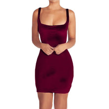 2017 Fashion Sexy Women Sleeveless Short Mini Velvet Dress Evening Party Sheath Bodycon Elegant Womens Dresses Vestidos #1215