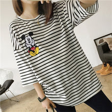2017 Fashion Short Sleeve T-shirts Korean New Fashion Cute Mouse Embroidery T Shirts Casual t-shirt Women Tops Plus Size 72657