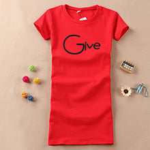 2017 Fashion Short Sleeve T-shirts New Fashion Letter Give Embroidery T Shirts Casual Long Length Women Tops Plus Size 72655