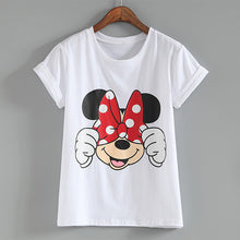 2017 Fashion Short Sleeve T-shirts Plus Size Female T shirts Carton Letter Print Top O-neck Women t shirt 71275