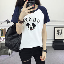 2017 Fashion Short Sleeve T-shirts Plus Size Female tshirts Carton Letter Print Top O-neck Women t shirt 72337
