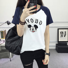 2017 Fashion Short Sleeve T-shirts Plus Size Female tshirts Carton Letter Print Top O-neck Women t shirt 72337