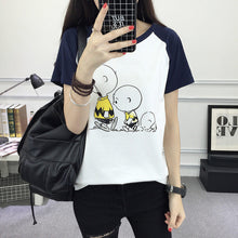 2017 Fashion Short Sleeve T-shirts Plus Size Female tshirts Carton Print Top O-neck Women t shirt 72339