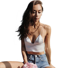 2017 Fashion Style Tank Top Black Withe V Neck Women Summer Vest Top Sleeveless Casual Crop Tops Camisole Vest #5